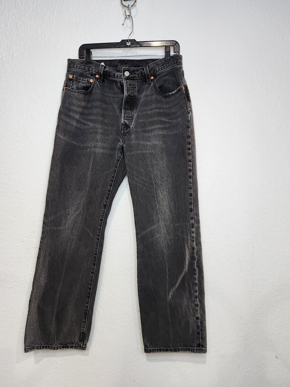 LEVI'S 501 90's Men's Straight-Leg Washed Black Jeans